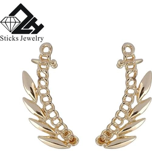 2019 New Fashion Elegant Elegant Punk Gothic Alloy Hoop Wrapped Ear Stud Earrings