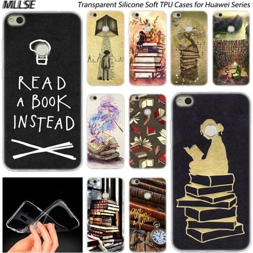 Hot I Love reading books Silicone Case for Huawei NOVA 3 3i 4 Honor 7A Pro 7S 6X 7X 8X 8 9 10 Lite Play View 20 Fashion Cover