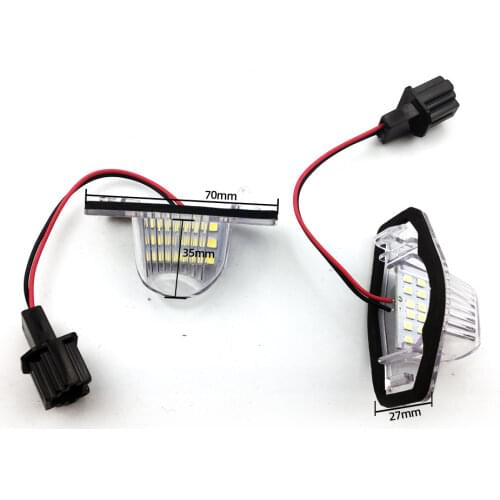 2 PCS LED Number License Plate Lights Lamps For Honda Crv Fit Jazz Hrv Frv cr-v Odyssey Stream Insight FR-V White Error Free LED
