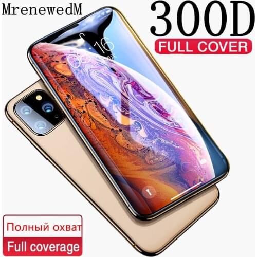 MrenewedM[2 Pack]300D Protective Glass For iPhone 12 11 Pro XS Max X XR Tempered Glass Screen Protector Cover on the 6S 7 8 Plus