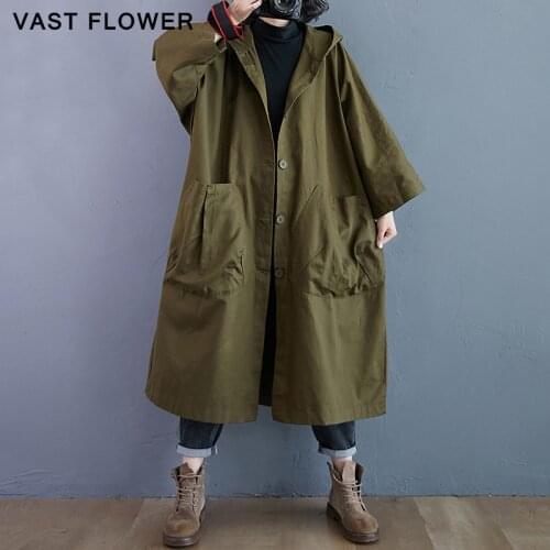 Женские длинные плащи VAST FLOWER China At AliExpress