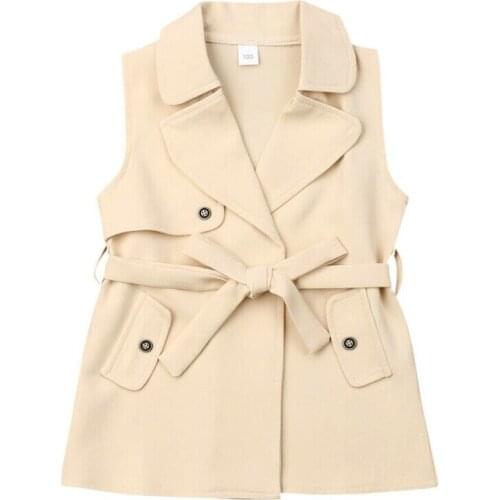 Kids Girls Coat Jacket Windbreaker Outerwear Trench Fashion Casual Jackets Dress