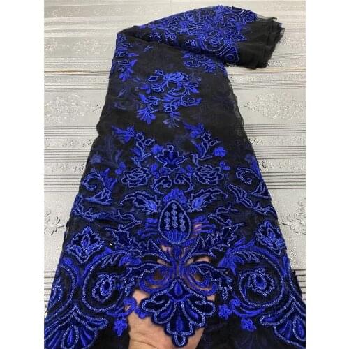 High-quality velvet sequins embroidery, exquisite African lace fabric, Nigerian style lace, fashionable skirt dress