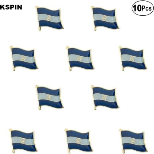 Nicaragua Flag Lapel Pin Flag badge Brooch Pins Badges 10Pcs a Lot
