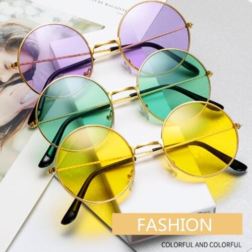 2020 Fashion Brand Designer Retro Round Sunglasses Lens Sunglasses Eyewear Frame Glasses Shades UV Protection