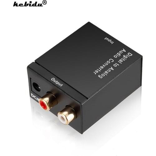 3.5MM Jack Digital to Analog Audio Converter 2*RCA Amplifier Decoder Optical Fiber Coaxial Signal to Analog DAC SPDIF Stereo