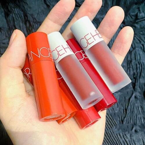 3pcs Liquid Lipstick Lip Gloss Set Korean Makeup Matte Lip Tint Lip Kit Long Lasting Cosmetics Moisturizing Lip Glaze Set TSLM2