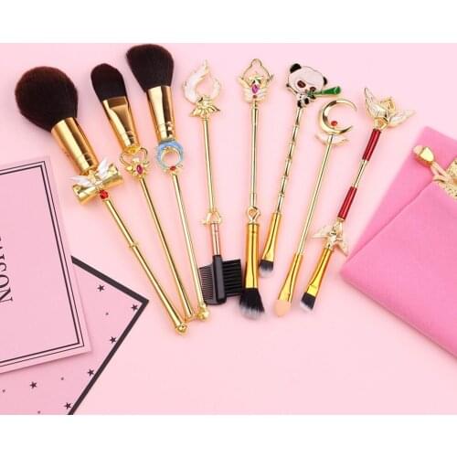 8Pcs Game Peripheral Makeup Brush Set Metal Handle Makeup Tool Girl Gift