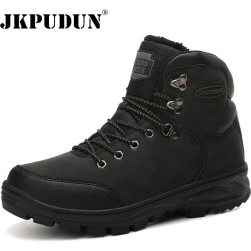 Tactical Military Snow Boots Men Genuine Leather US Army Hunting Trekking Camping Mountaineering Winter Work Shoes Ankle Boots