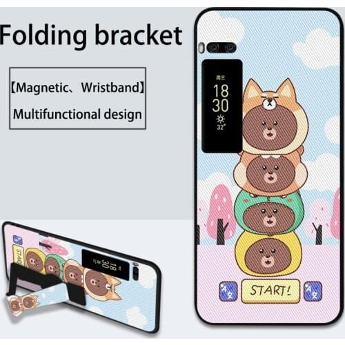 Lovely Bear Folding Wristband Case For Meizu E3 E2 U10 U20 Pro7 Pro6 Back cover Coque Funda For Meizu Pro 6 7 Plus