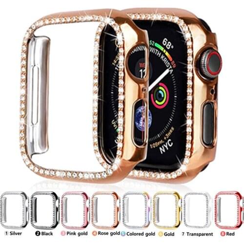 Diamond Bumper Protective Case for Apple Watch Cover Series 6 SE 54321 38MM 42MM For Iwatch 40mm 44mm Smart Bracelet Accessories