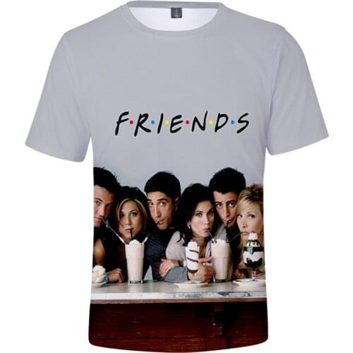 New 3D Printed TV Series Friends T-Shirt Men Women Casual Fashion Summer Hip Hop Short Sleeve T Shirt Boy Girls Tees Clothes
