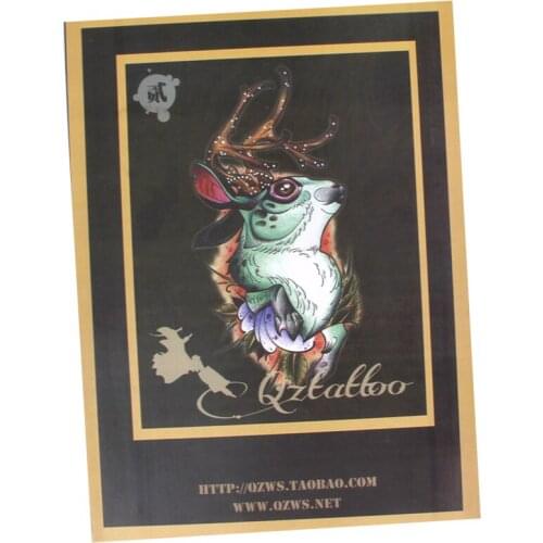 Gothic Skull Lizard Animal Flower Design Tattoo Reference Flash Sketch Book
