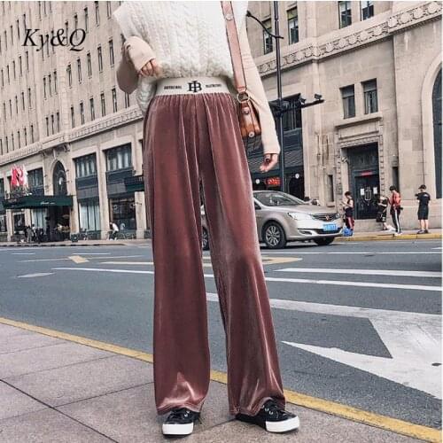 Ky&Q Women's Velvet Trousers