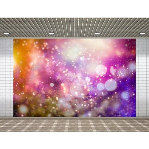 Lyavshi Christmas background twinkling lights stars holiday blur Vinyl photo studio props photography background photo backdrop