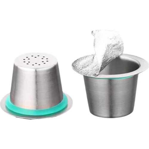 24PCS Nespresso Coffee Pods Stainless Steel Refillable Capsulas Nesspreso Reusable Coffee Filter Cup New DIY Coffee Maker Tools