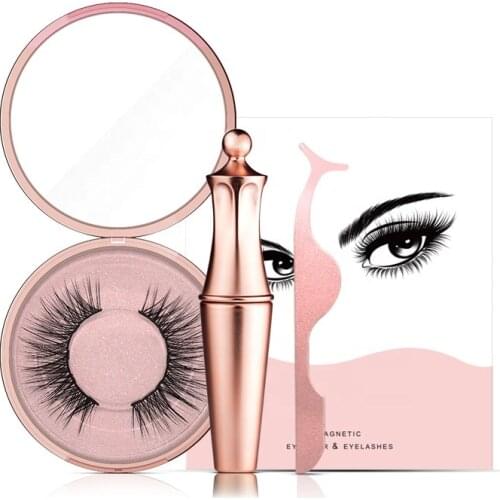 Natural look liquid liner magnetic eyeliner with synthetic eyelash