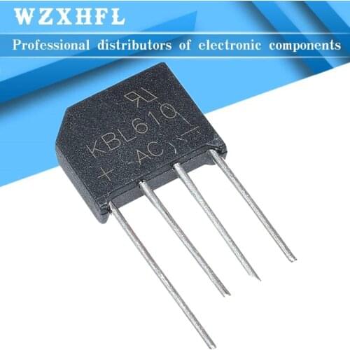 5PCS KBL610 KBL-610 6A 1000V Single Phases Diode Bridge Rectifier ZIP-4