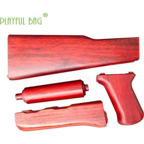 OutdoorToy DIY water bullet gun Renxiang AK solid wood grip holder supporting Honghua pear natural grain surface paint-free part