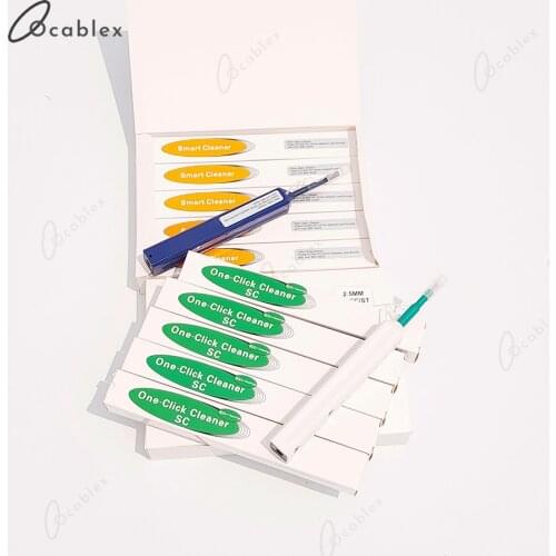 5PCS One-Click Fiber Optic Connector Cleaner Pen 800 times for SC ST FC 2.5mm and LC 1.25mm Adapters Universal Cleaner tool