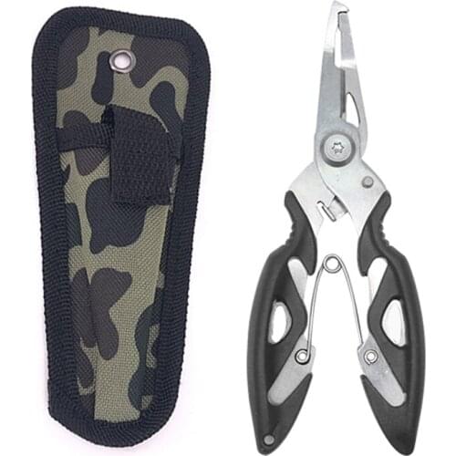 Fishing Pliers Stainless Fish Line Cutter Steel Hook Remover Split Ring Cutters Multifunction Scissors Fishing Tackle Gear