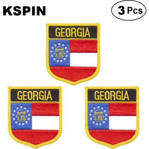 U.S.A Georgia Shiled Shape flag patches national flag patches for Cothing DIY Decoration