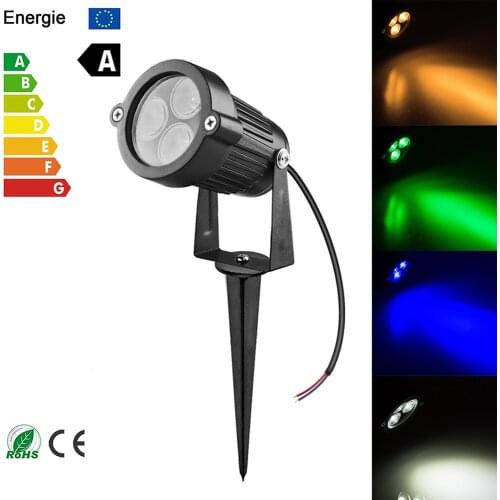 DC 12V 9W LED Lawn Lamp Garden Light Landscape Light 3 LEDs Outdoor Waterproof IP65 Yard Path Flood Spot Light Lamp With Pin