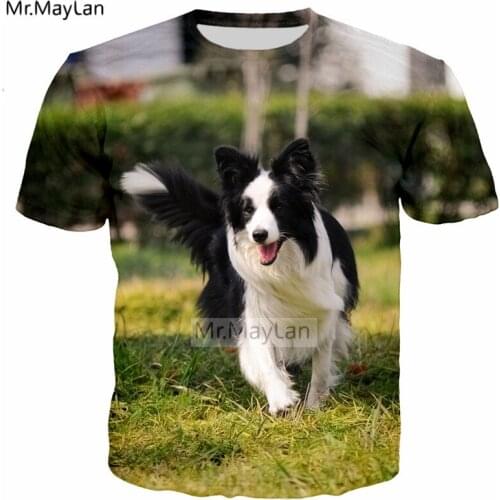 Smartest Pet Border Collie 3D Print Tshirt Men/women Hip Hop Streetwear T-shirt Tee T shirt Boys Cute Clothes Black Friday 2018