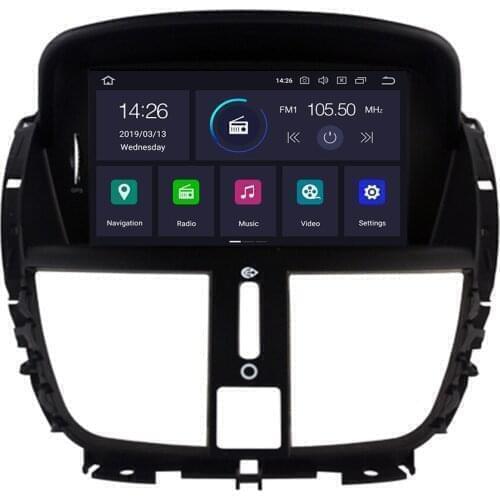 IN stock Android 10 8core Car dvd player for Peugeot 207 2007-2014 GPS Navigation Radio Stereo Multimedia Free Map Camera