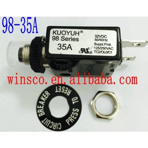 35A Waterproof cap 100% NEW KUOYUH CIRCUIT BREAKER 98 SERIES 35A