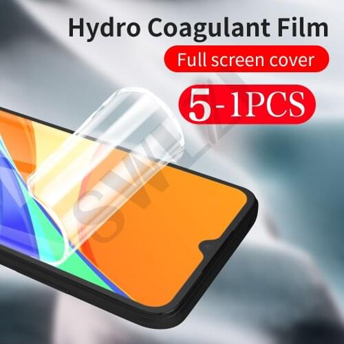 5-1Pcs soft full cove for redmi note 7 pro protective hydrogel film Not Glass 7A 7s phone screen protector