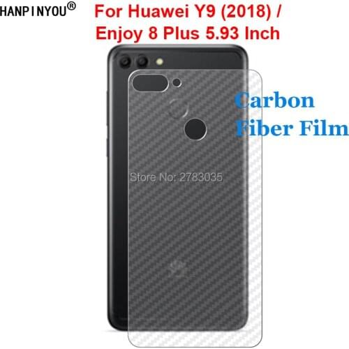 For Huawei Y9 2018 / Enjoy 8 Plus 5.93" 3D Anti-fingerprint Carbon Fiber Back Film Rear Screen Protector (Not Tempered Glass)