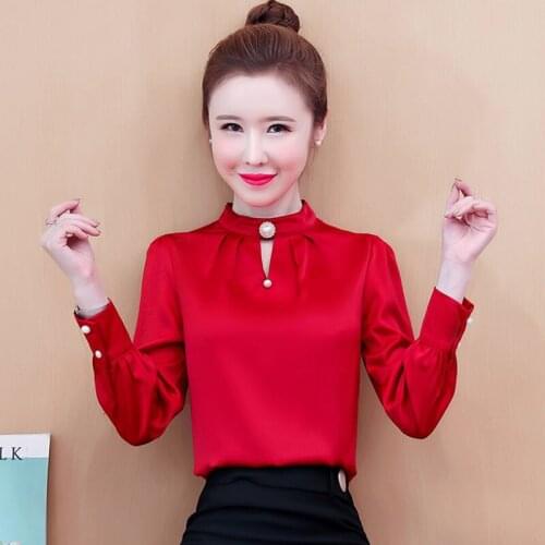 Women 2021 Spring Fashion Loose Chiffon Blouses Female Solid Color Thin Shirts Ladies Long Sleeve Pullover Casual Shirts U251