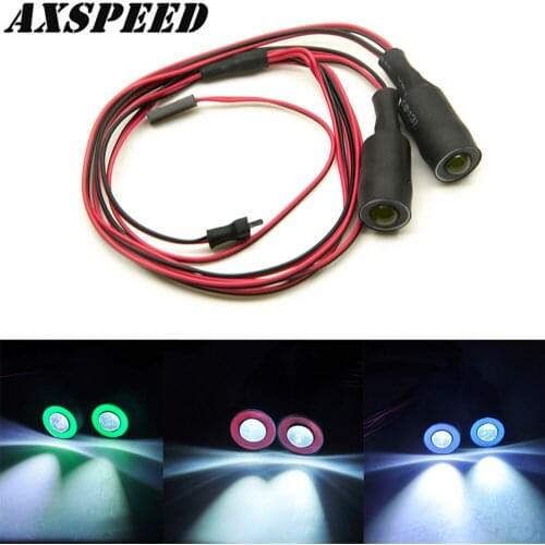 1:10 RC Car LED Light 4.2V-6V 13mm 2LEDs Angel Eye LED Light Headlight Headlamps for RC Crawler Car Parts