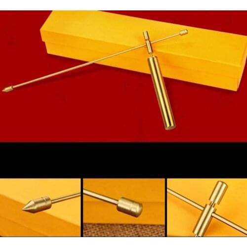 1 Pair Dowsing Rods,Retractable Metal Feng Shui Probe Tool for Water Treasures