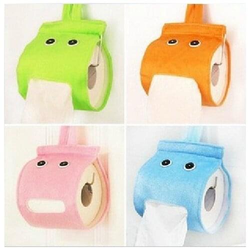 1PC Colorful Lovely Cartoon Home Bathroom Hanging Roll Paper Towel Napkin Tissue Box Holder KX 329