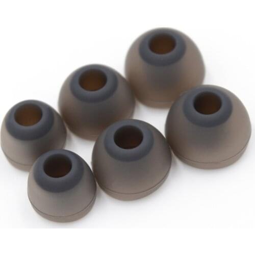 6pcs/3pairs 3.5mm L M S Earbuds Soft Silicone In-Ear Earphone Covers Eartips Dual Color Ear Tips Cushion for Headphone Headsets