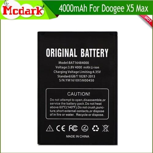 4000mAh Battery For DOOGEE X5 Max X5 Max Pro Batterie Bateria Accumulator AKKU PIL BAT16484000