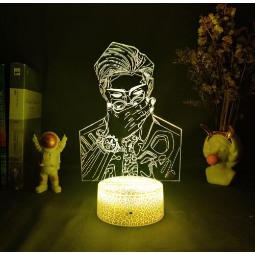 Anime Jujutsu Kaisen Figurine Kento Nanami Light Led Night Light for Birthday Gift Manga Character 3D Desk Lamp Kids Bedroom Dec