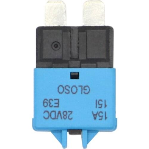 Circuit Breaker Blade Fuse Manual Reset Fuse Adapter ATC for Car Truck Boat Marine 15 Amp 28V DC Vehicle 15V