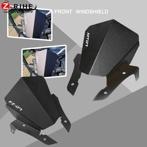 For MT07 MT-07 Motorcycle Accessories Front Windshield CNC Front Windscrean For YAMAHA FZ07 FZ-07 FZ 07 2013-2017 2014 2015 2016