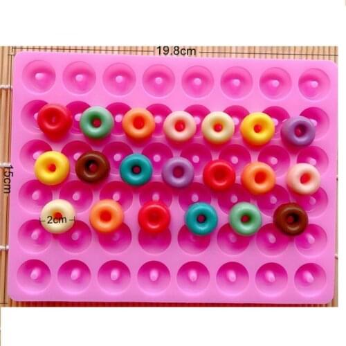 Chocolate Biscuit Cake Mold Donut Mold Reusable 48Cavity Silicone Donut Baking Pan Non-Stick Candy Mold DIY Kitchen Cake Mould