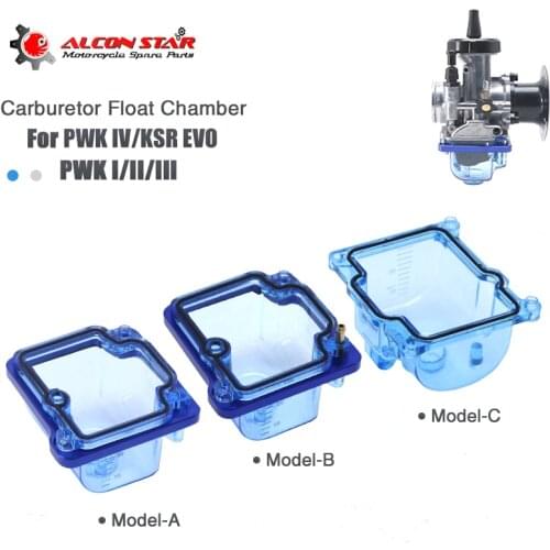 Alconstar PWK Motorcycle carburetor transparent Blue/Gary Nylon Float Bowl Bottom Cover suitable for PWK I/II/III / IV/KSR EVO