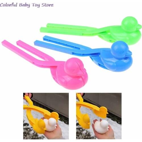 Creative Outdoor Fun & Sports Cartoon Lovely Duck Shaped Snowball Maker Clip Children Outdoor Winter Snow Sand Mold Tool