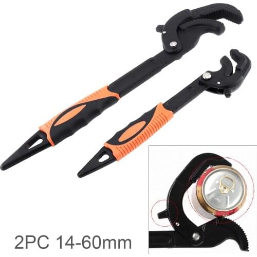 Chrome Vanadium Steel 14-60mm Opening Multifunctional Wrench Adjustable Quick Clamping Pliers Multitool Spanner Automatic Reset
