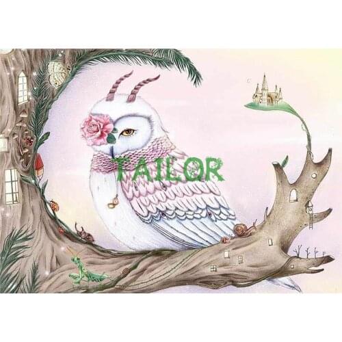 Wall stickers kit set Full square 5D diamond painting haft diamentowy Cuadros Cross stitch animals bird owl Mosaic art colour 6