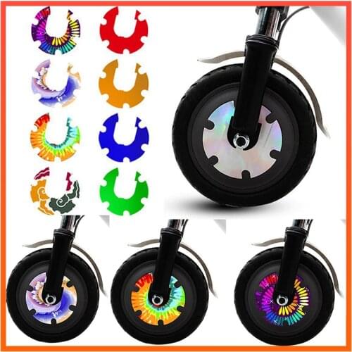 Front Wheel Sticker Motor PVC Motor Protective Cover for Xiaomi M365 /PRO 1S Electric Scooter Laser Reflective Tape Parts