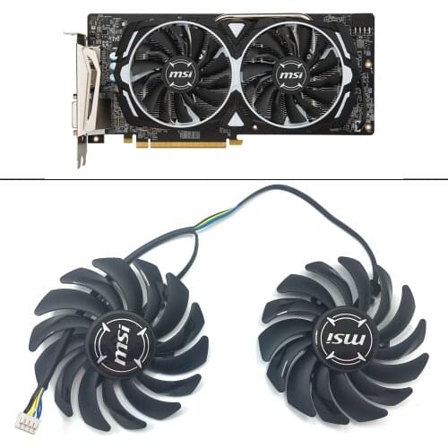 New DIY 87MM PLD09210S12HH FDC10H12S9-C 4Pin Cooler Fan MSI ARMOR RX470 RX 480 RX570 RX580 Graphics Video Card Cooling Fans