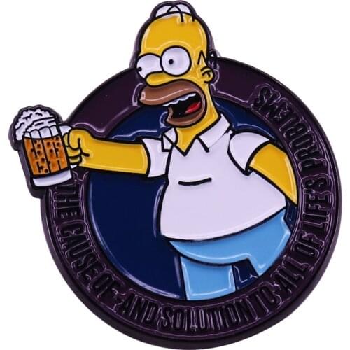 Duff beer pin funny statement jewelry pop cartoon decor