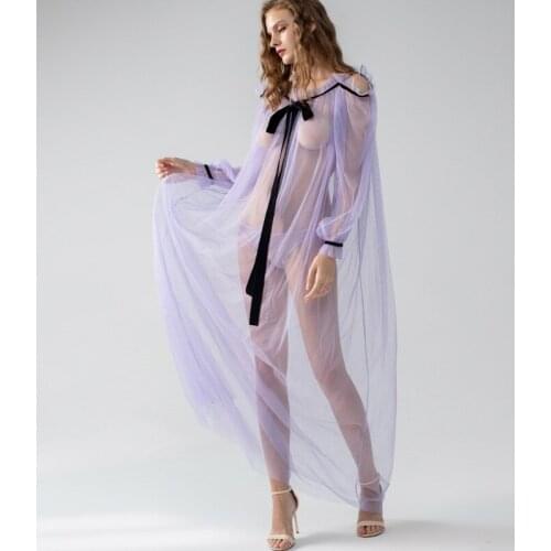 Beach Dress Cover-Ups Summer Sexy Beach Outing Swimwear Cover Perspective Long Cardigan Top New 2021 Summer Bikini Cover Up